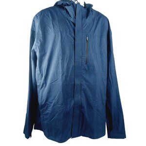 32 Degrees Cool Men’s Blue Hooded Full Zipper Windbreaker Jacket Size XXL